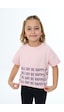 Toontoy Kids Toontoy Kız Çocuk Happy All Day Baskılı Tişört Pudra