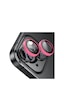 Buff Apple Uyumlu iPhone 15 / 15 Plus Neon Metal Lens Koruyucu Pembe