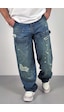 Cedy Denim Cedy Denım Yüksek Kalite Erkek Yüksek Bel Worker Tarz Skater Jean Yeşil