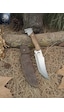 Kurtbey Outdoor Kurtbaşlı Ceviz Kabze Kılıflı Avcı Kamp Bıçağı 31 Cm Outdoor Komando Tipi Taktikal Knife Kahverengi