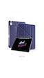 Apple Uyumlu iPad 11. Nesil A16 2025 11 İnç Kalem Bölmeli Standlı Fuchsia Tri Folding Tablet Kılıfı Tablet Kılıfı