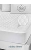 Mislina Home Kapitone Pamuklu Fitted Sıvı Geçirmez Tek & Çift Kişilik Bebek Çocuk Yatak Koruyucu Alezi Beyaz