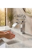 Krom Kare Lavabo Bataryası - Şelale Akışlı Modern Banyo Musluğu Sabit Lavabo Çift Su Girişli Krom Kare Lavabo Bataryası - Şelale Akışlı Modern Banyo Musluğu Sabit Lavabo Çift Su Girişli
