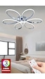 Fuzon 3 Renk Kumandalı Plafonyer Krom Led Avize Modern Orkide Led Avize