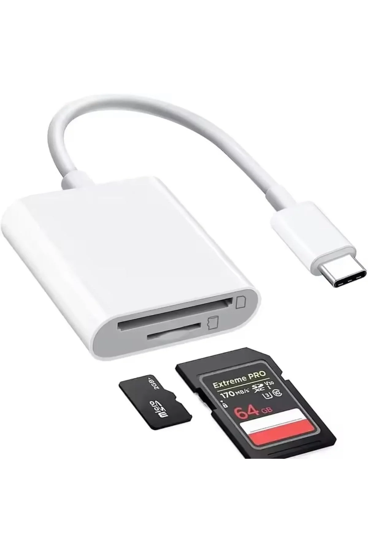 Mettzchrom Apple Uyumlu iPhone 15 16 17 Serilerine Sd Kart Hafıza Okuyucu Type c Micro
