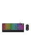 Rampage Km-9858 Jazzy V2 Siyah Usb Rgb Aydınlatmalı Q 12800 Dpı Mouse Gaming Oyuncu Klavye Mouse Set Optik