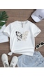 Uyguntarz Çocuk Papatya Kelebek Baskılı Unisex Pamuklu Tshirt Beyaz Uyguntarz Çocuk Papatya Kelebek Baskılı Unisex Pamuklu Tshirt Beyaz