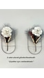 Oval Gümüş Çiçeklik 2 Adet , Modern Dekoratif Duvar Dekoru Metal Çiçeklik Gümüş