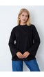 Herkesemoda Kadın Tesettüre Uygun Geniş Kollu Body Siyah