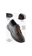 325a Tam Ortopedik Topuk Masajlı Taban Erkek Ayakkabı Hakiki Deri Mevsimlik Ayakkabı Kahverengi