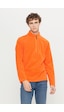AC&Co / Altınyıldız Classics Anti-Pilling Tüylenme Yapmayan Bato Yaka Erkek Polar Sweatshirt 4A5221100016TRNXXL Turuncu
