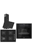 Ferre Fryart QEP63CS - SC405-WFA- D086 Ankastre Set Siyah