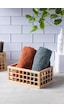 Bambu Organizer Büyük Dolap İçi Düzenleyici Sepet 18x26 Cm Çok Renkli