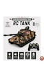 Oyuncak Uzaktan Kumandalı Tank Leopard Model Alman Tankı Sesli Led Işıklı Müzikli Ses Ve Atış Efektli Şarjlı Göndesi 360 Dönen Rc Tank 1:20 Ölçek 38 Cm Kahverengi
