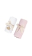 Tinylamb Lastikli Bebek Çarşafı 60x120 CM - 2 Adet Organik Beyaz - Pembe Renk
