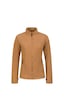 2As Cara Kadın Tam Fermuarlı İnce Polar Sweatshirt Camel