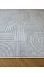 Elvey Home London Krem Gri Dekoratif Bambu Akrilik Yumuşak Modern Özel Ölçü Koridor Oturma Çocuk Odası Halısı 004-krem/gri