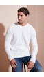 Buratti Pamuklu Bisiklet Yaka Slim Fit Basic Erkek Sweat 5905073 Ekru