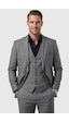 Deepsea Antrasit 3 Parça Slim Fit Yelekli Erkek Takım Elbise Çift Yırtmaçlı Modern Kesim 2601631