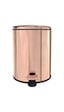 Primanova Cigo Metal Pedallı Çöp Kovası 6lt Rose Gold İç Kısım Siyah Rose Gold