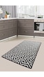Black Whıte Djt 80X200 Cm Dekoratif Halı
