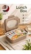 Porsima 3010-1 Paslanmaz Çelik 3 Bölmeli Vakumlu Yemek Termosu Beslenme Kutusu Taşınabilir Lunch Box Sefer Tası - Kahve