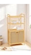 Digithome Bambu Xl Kirli Sepetli 3 Raflı Çok Amaçlı Banyo Düzenleyici Çamaşır Sepeti Organizer Db-0011 Ahşap