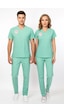 Unisex Bermuda Mint Yeşili Aile Sağlığı Çalışanları Likralı Scrubs Üniforma Takım Sağlık Bak. Yeni Yön. Uygun Mint Yeşili