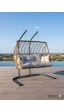 Lüx Çift Kişilik Rattan Bahçe Ve Balkon Salıncağı Kahverengi