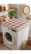 Bordo Vintage Püsküllü Çamaşır Makinesi Örtüsü - Çeyizlik Buldan Bezi Dekoratif Banyo Makine Kılıfı