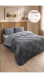 Premium Çift Taraflı Wellsoft Yorgan Seti Battal Boy 215x235 Cm 2 Adet Yastık Kılıflı Antrasit