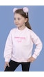 Toontoy Kız Çocuk Sırtı Baskılı Sweatshirt Pudra