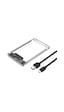 Wozlo 2.5 Usb 3.0 Type C 3.1 Harici Ssd Hdd Kutusu - Harddisk Sata Kutu - Şeffaf