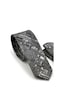Gaffy Siyah Beyaz Motif Desenli Gri Dokuma Kumaş Mendilli Slim Fit Krav Siyah Gaffy Siyah Beyaz Motif Desenli Gri Dokuma Kumaş Mendilli Slim Fit Krav Siyah