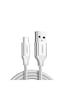 Ugreen Usb-c - Usb-a 3a Qc Örgülü Hızlı Şarj Kablosu, 1 M, Gümüş Beyazı, 60131