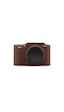 Mettzchrom Fujifilm Xm5 Kaymaz Doku Tasarımı Silikon Kılıfı Fujifilm X-m5 Kamera Sadece Koruyucu Kılıf Kahverengi