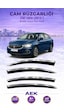 Fiat Egea Sedan 2015+ Araca Özel Kromlu Cam Rüzgarlığı Premium A+
