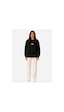 Herkesemoda Joy Baskı Detaylı Şardonlu 2 İplik Bisiklet Yaka Sweatshirt Siyah