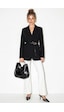 Shade Kadın Astarlı Garni Kol Detaylı Kemerli Blazer Ceket 8146 60286139 - Siyah