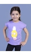 Toontoy Kids Toontoy Kız Çocuk Ananas Baskılı Tişört Lila