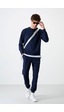 Tommy Life İndigo Casual O Yaka Lastik Paça Pamuklu Erkek Oversize Eşofman Takımı - 85120 İndigo