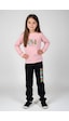 Fyk Kids Kız Çocuk Yazı Baskılı Bel Detayı Lastikli Alt-üst Pijama Takımı Pembe