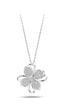 Brezza Lusso Jewelry Gümüş Dört Yapraklı Yonca Kadın Kolye (325345676) 45 CM