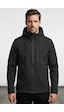 Erkek Mont İçi Polarlı Softshell Mont Su Ve Rüzgar Geçirmez Kapüşonlu Spor Mont Siyah