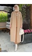 Rabia Şamlı Sinem Çelik Örme Triko Hırka Bej Normal