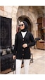 Sayzen Your Shine Trend Saç Örgülü Düğmeli Tunik Hırka Siyah Sayzen Your Shine Trend Saç Örgülü Düğmeli Tunik Hırka Siyah