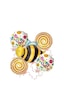 Arı Happy Birthday Konsept 5 Li Folyo Balon Set çok Renkli