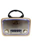Gold Silver Gs-1345 Güneş Enerjili Led Işıklı Nostaljik Radyo Fenerli Şarjlı Bluetooth Hoparlör Usb Tf
