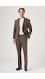 İmza Kahverengi Kırlangıç Yaka 6 Drop Slim Fit Tam Astar Esnek Takım Elbise 1001260148 Koyu Kahverengi