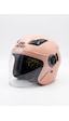 Oso Helmet Yarım Kask Gözlüklü Fusya Pembe - M Beden